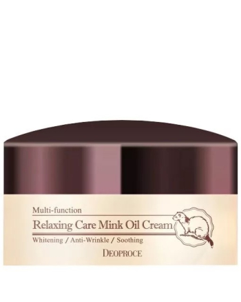 Deoproce Relaxing Care Mink Oil Cream - Крем расслабляющий с жиром норки 100 г - hairs-russia.ru